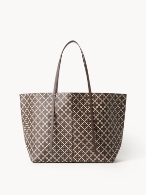 Borse By Malene Birger Abi Printed Tote Marroni | IT_BB37924