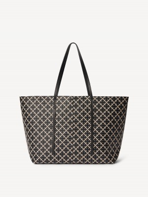 Borse By Malene Birger Abi Printed Tote Nere | IT_BB52349