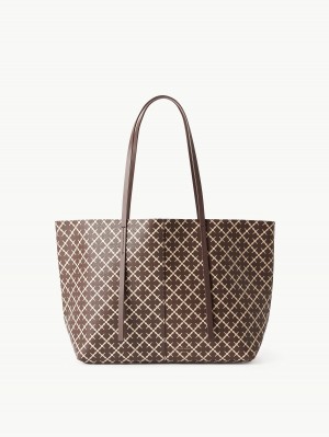 Borse By Malene Birger Abigail Printed Tote Marroni | IT_BB61500