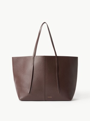 Borse By Malene Birger Abilla Leather Tote Caffè | IT_BB37088