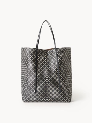 Borse By Malene Birger Abrille Printed Tote Nere | IT_BB53091