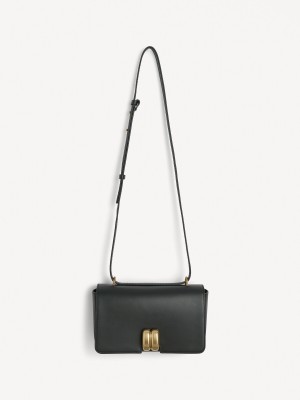 Borse By Malene Birger Noval Leather Shoulder Nere | IT_BB70345