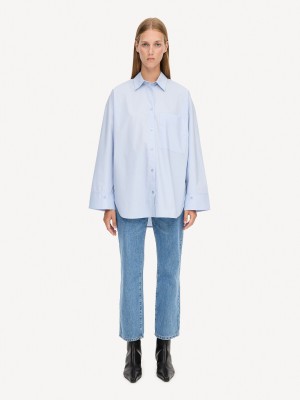 Camicie By Malene Birger Derris Organic Cotton Blu | IT_BB71891