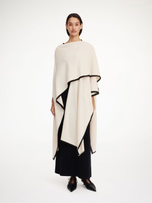 Maglieria By Malene Birger Kassira Merino-blend Poncho Oyster Gray | IT_BB51560