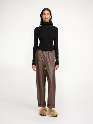 Pantaloni By Malene Birger Joanni Leather Marroni | IT_BB87290