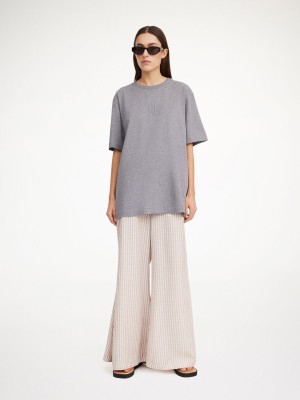 Top By Malene Birger Fayeh Organic Cotton T-shirt Grigie | IT_BB23685