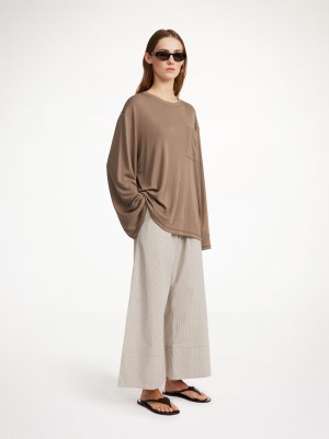 Top By Malene Birger Fayeh Oversized Longsleeve Shitake | IT_BB62330