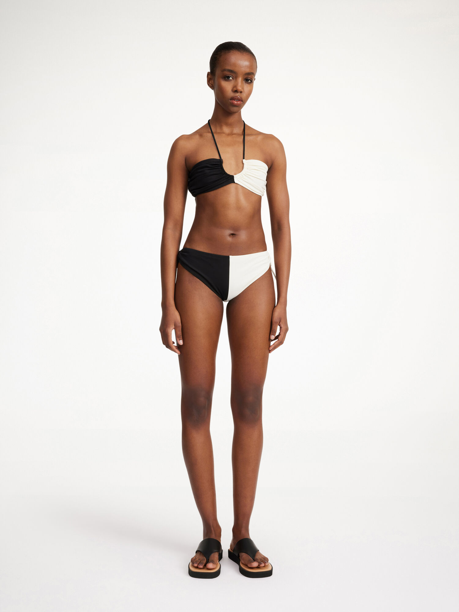 Abbigliamento Nuoto By Malene Birger Seabay Low Bikini Bottoms Nere Bianche | IT_BB43500