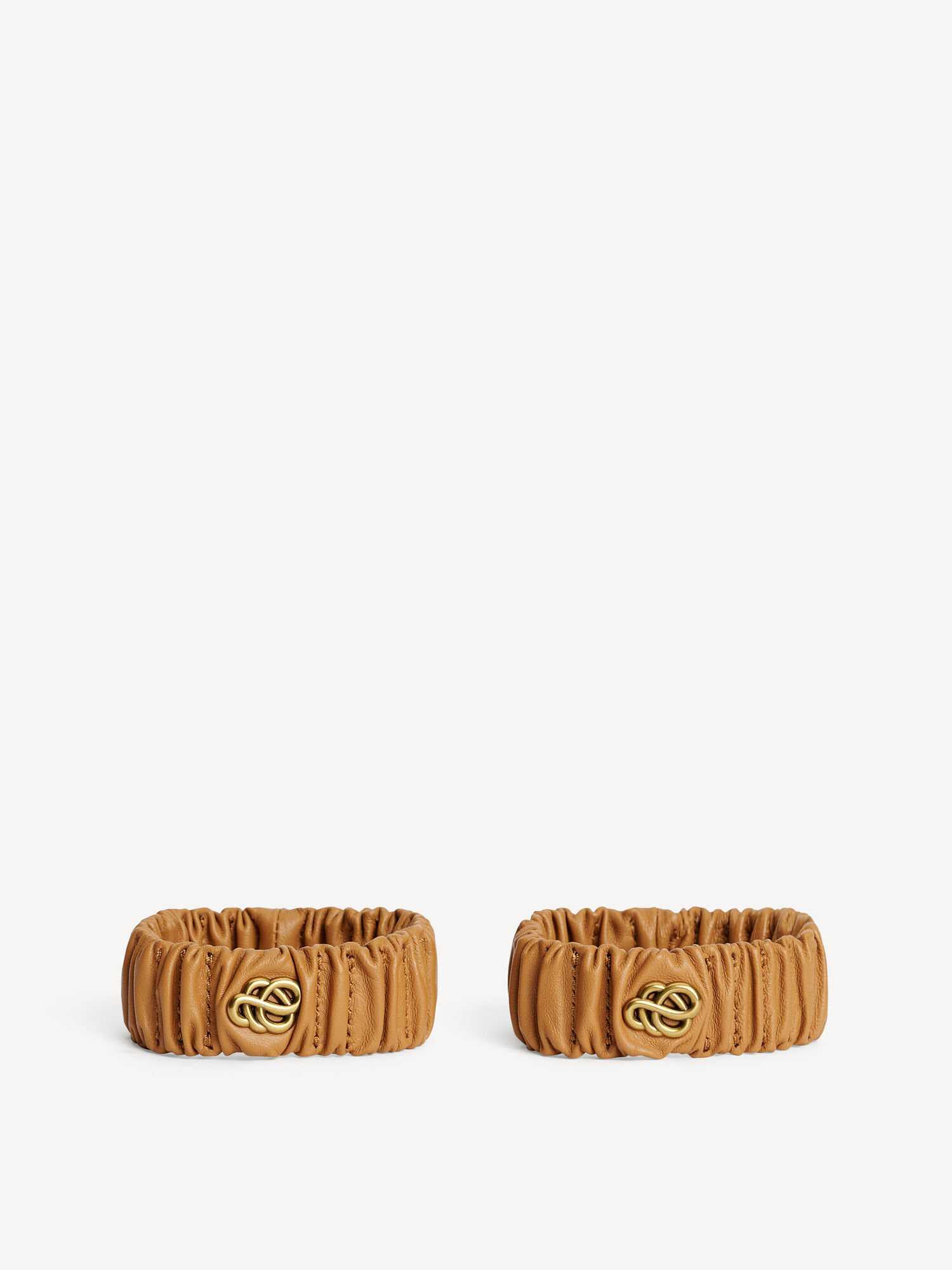 Altri Accessori By Malene Birger Evelo Leather Wrist Bands Raw Sugar | IT_BB88235