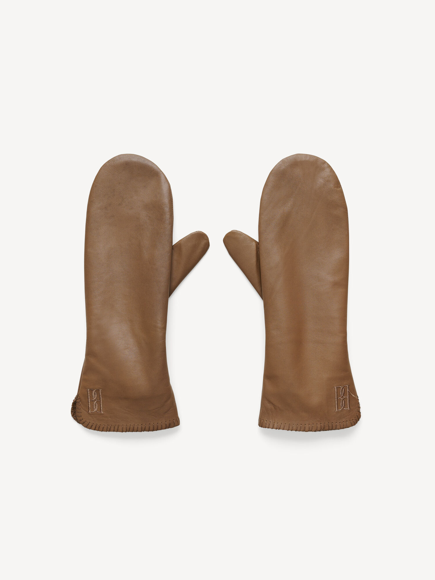 Altri Accessori By Malene Birger Ginnyl Leather Mittens Shitake | IT_BB12472