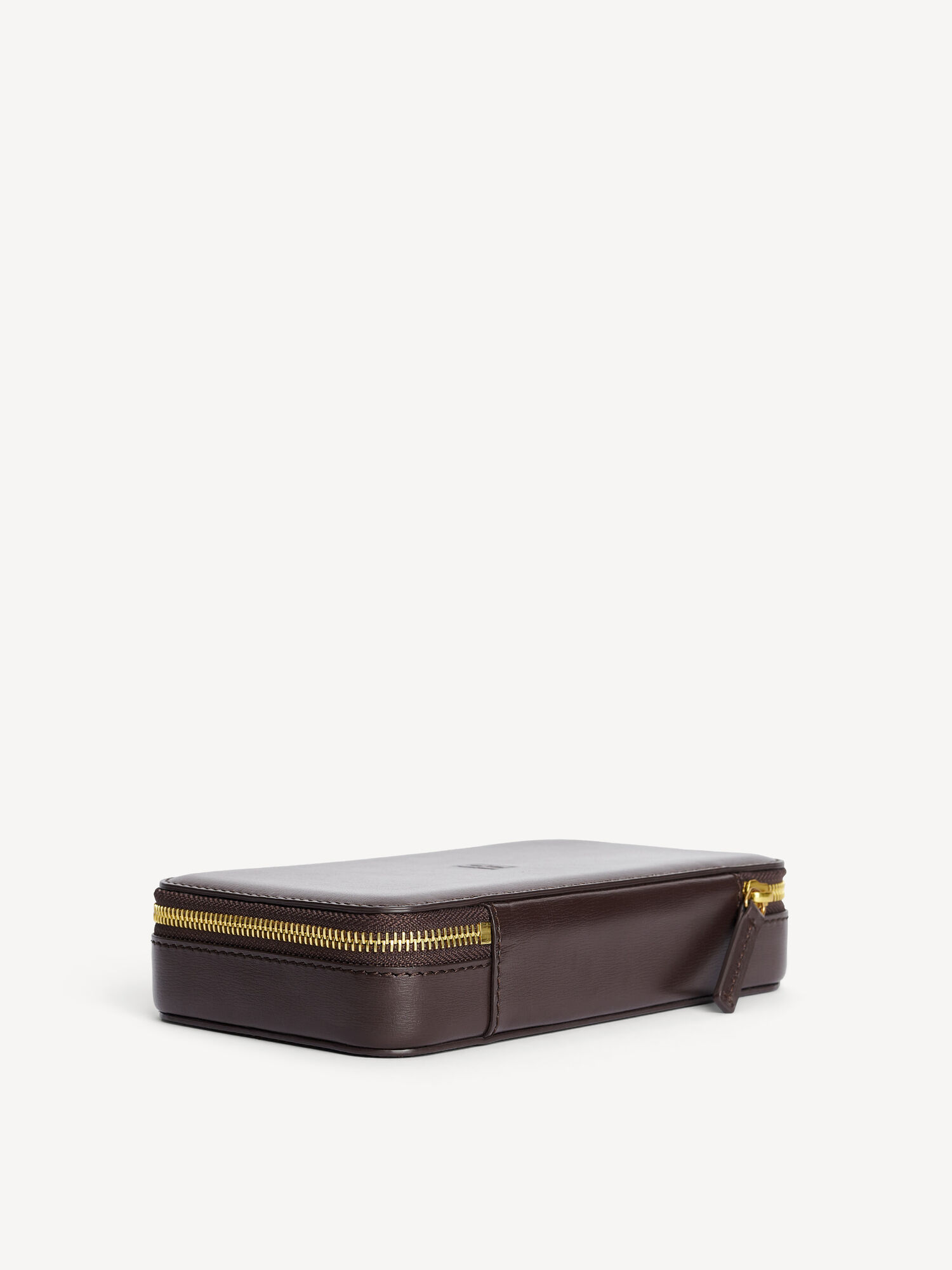 Beauty Bags By Malene Birger Aya Cher Leather Jewellery Case Marroni Scuro | IT_BB60599