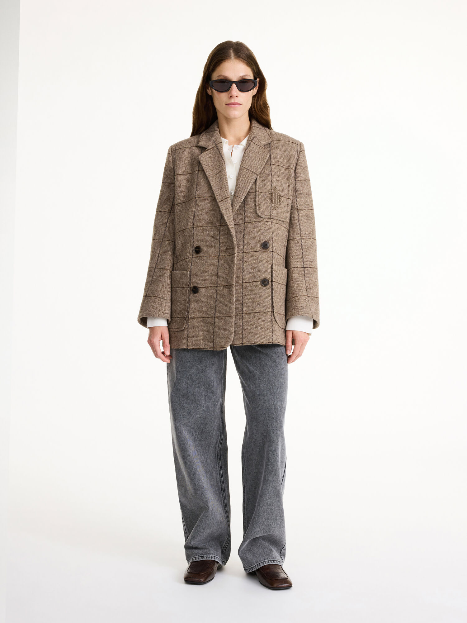 Blazer By Malene Birger Railey Double-breasted Autumn check | IT_BB14871