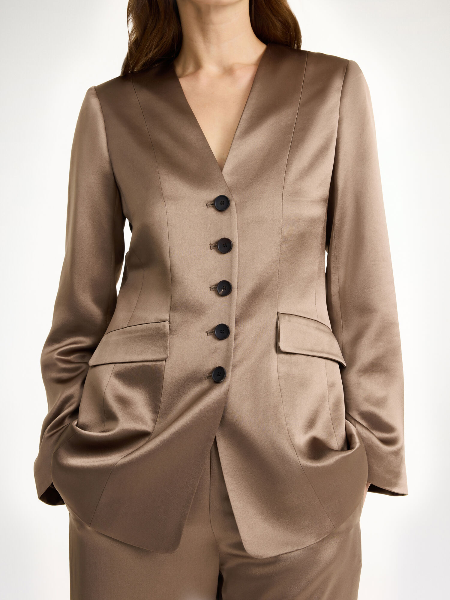 Blazer By Malene Birger Rinnah Single-breasted Shitake | IT_BB82265