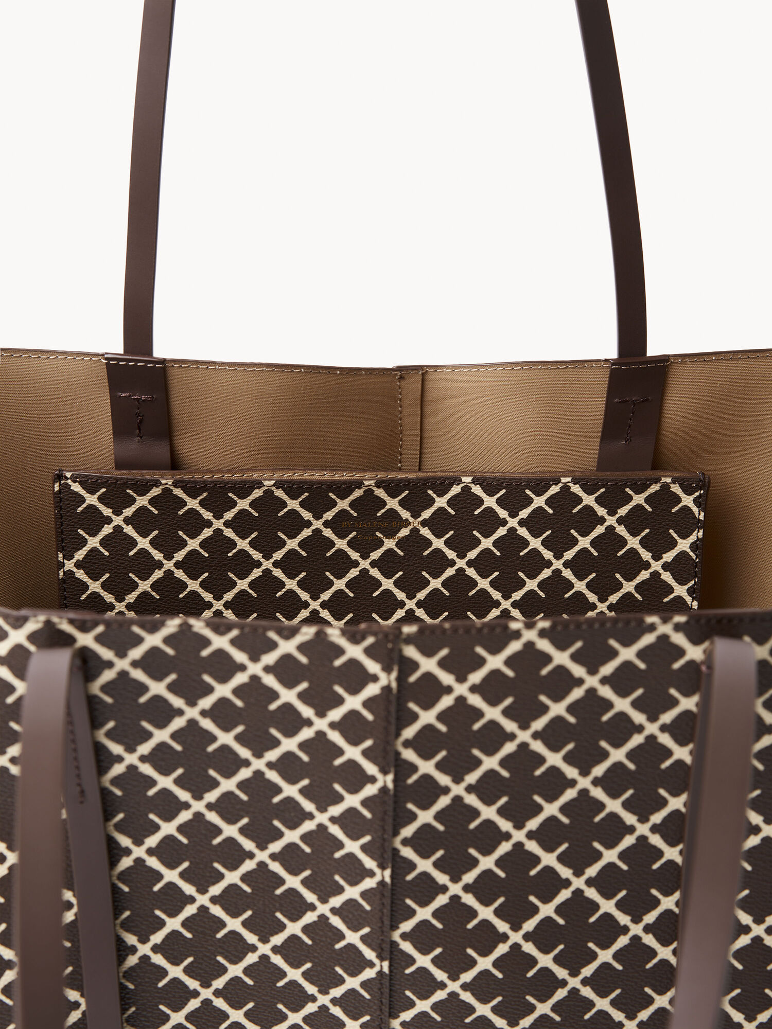 Borse By Malene Birger Abi Printed Tote Marroni | IT_BB37924