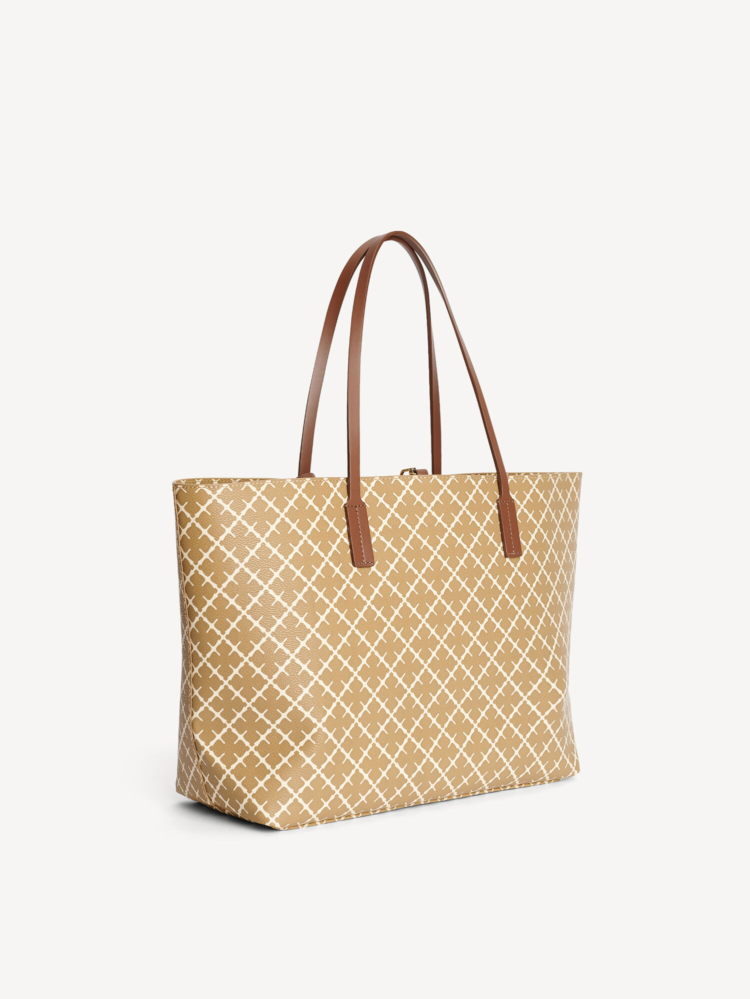 Borse By Malene Birger Abigail Printed Tote Beige | IT_BB48006