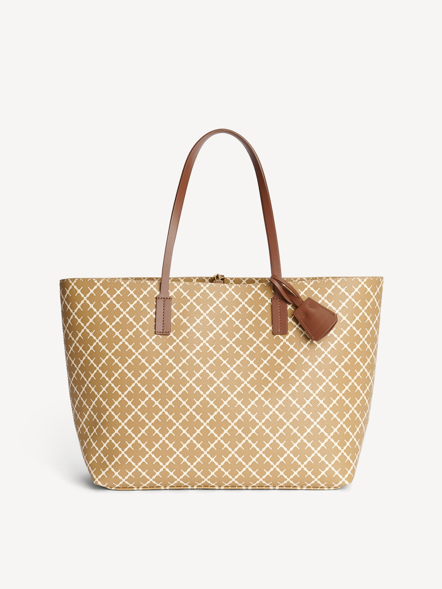 Borse By Malene Birger Abigail Printed Tote Beige | IT_BB48006