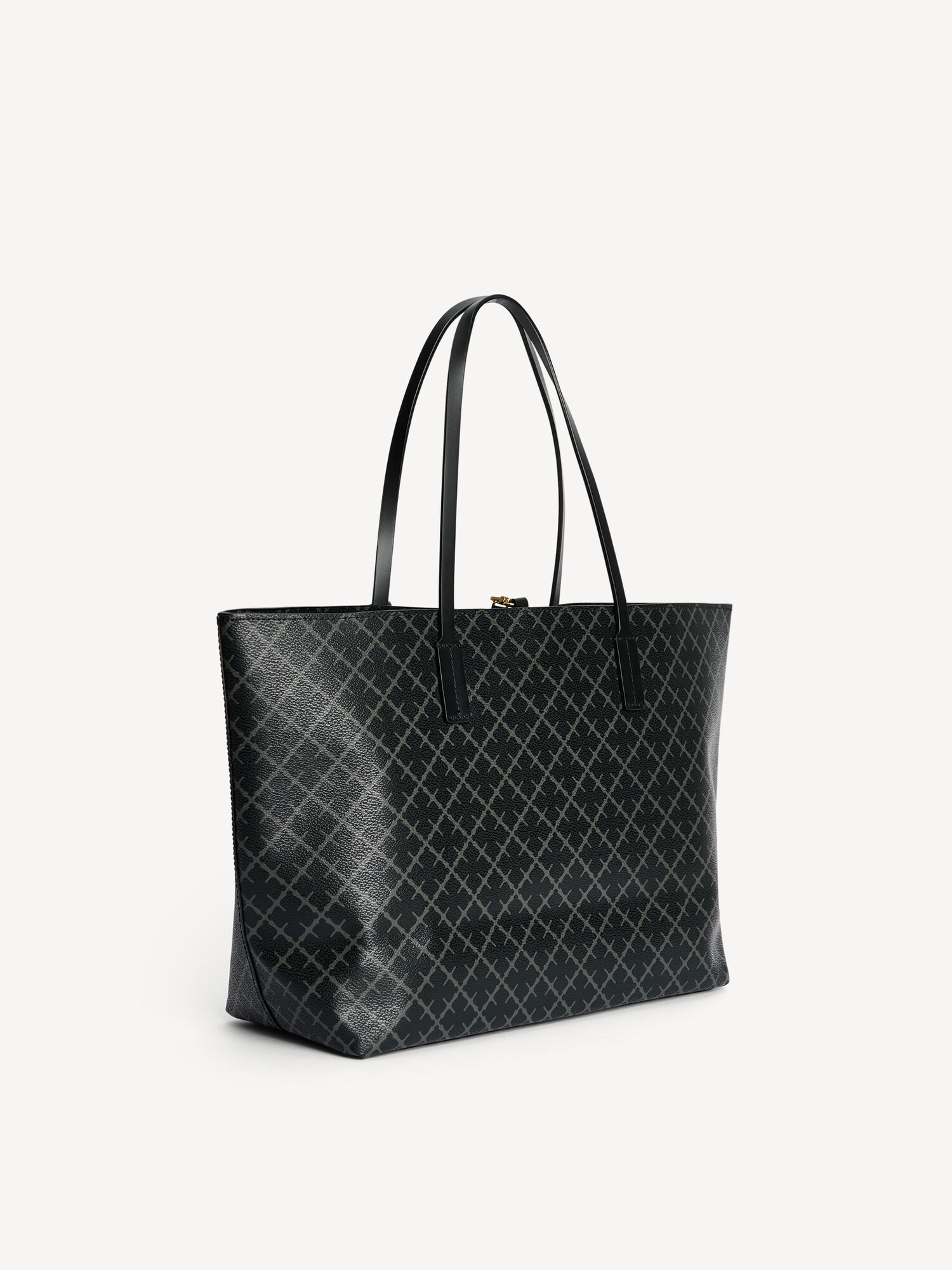 Borse By Malene Birger Abigail Printed Tote Charcoal | IT_BB78791