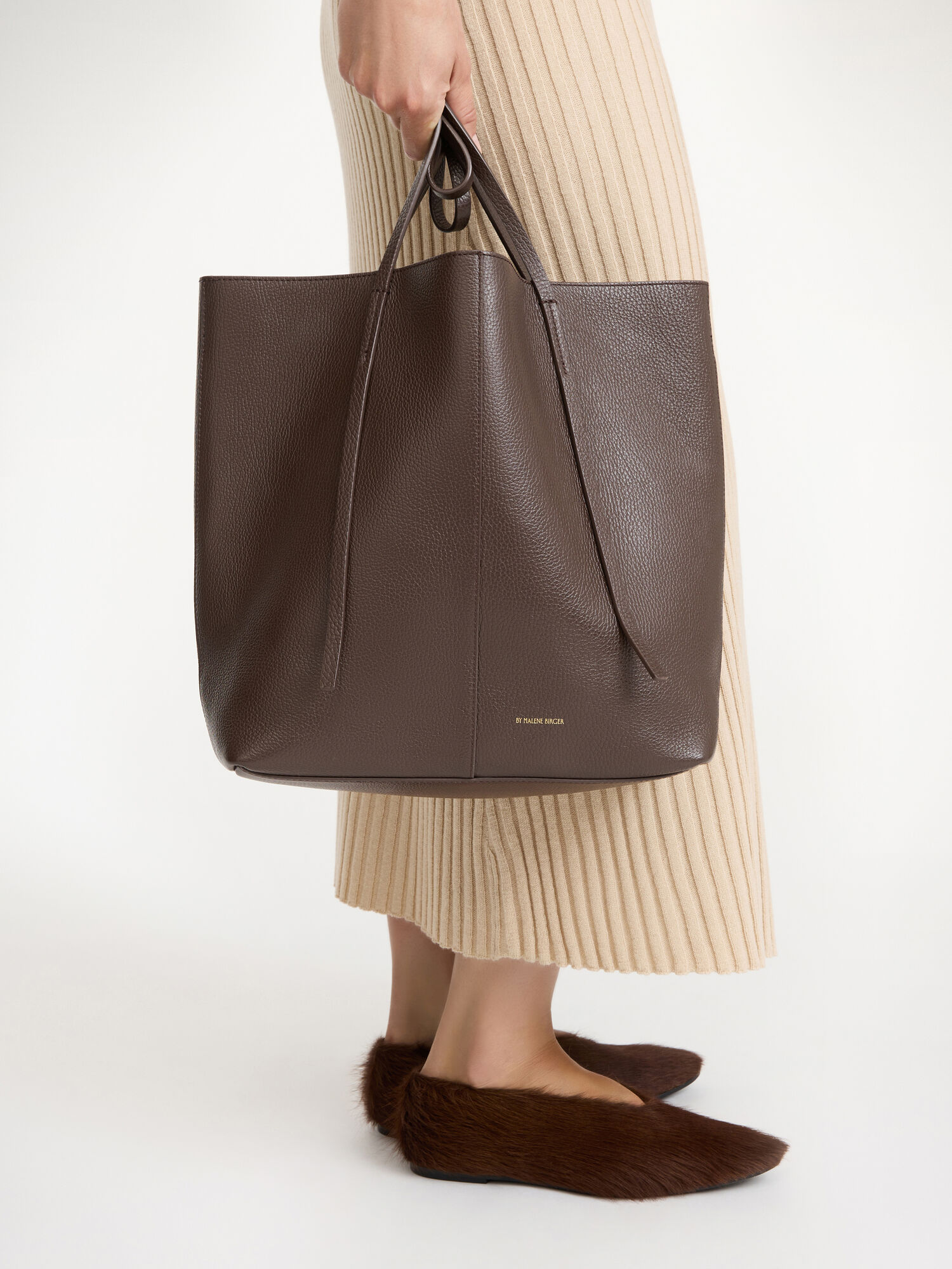 Borse By Malene Birger Abilso Leather Tote Caffè | IT_BB32045