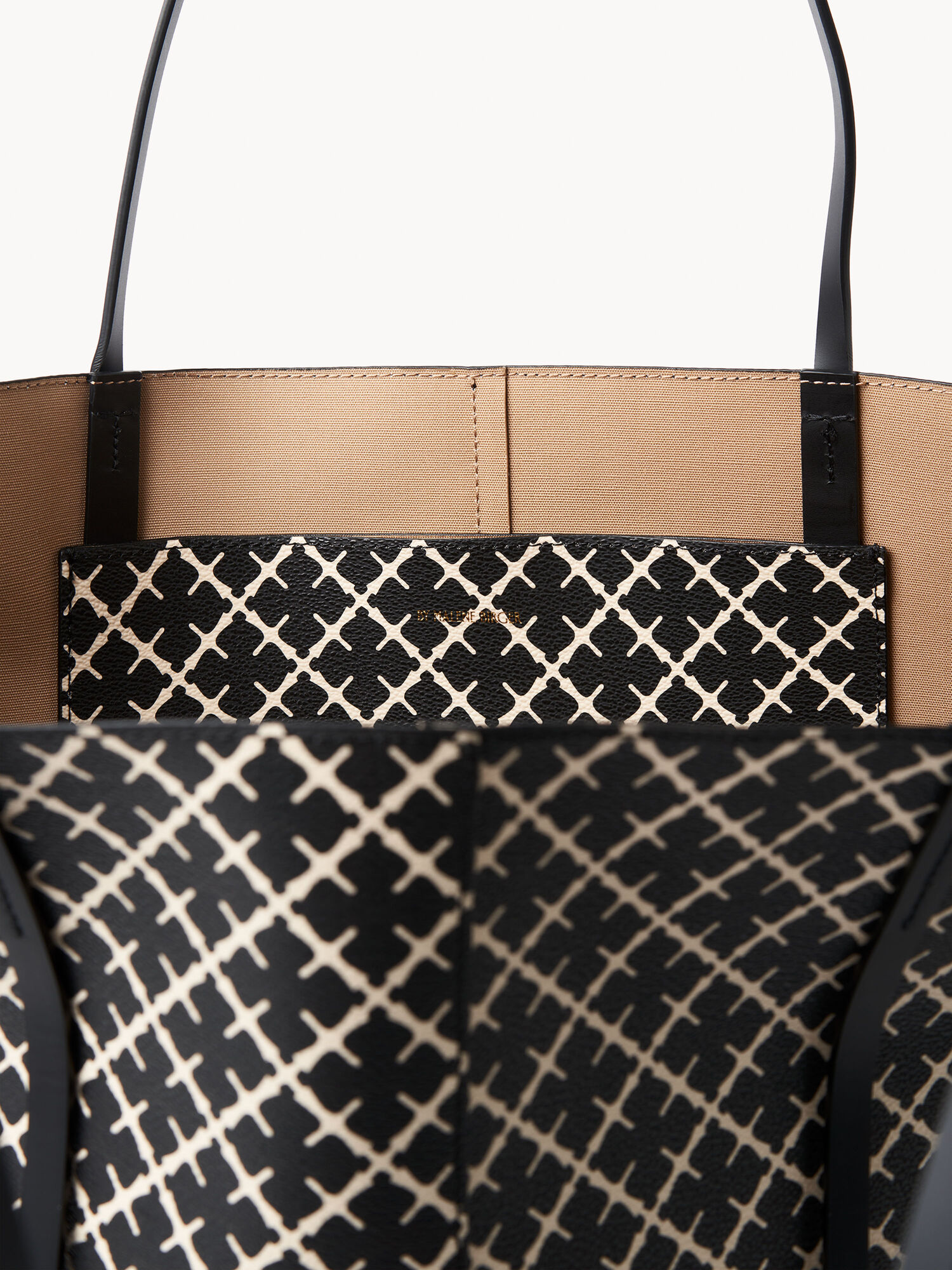 Borse By Malene Birger Abrille Printed Tote Nere | IT_BB53091