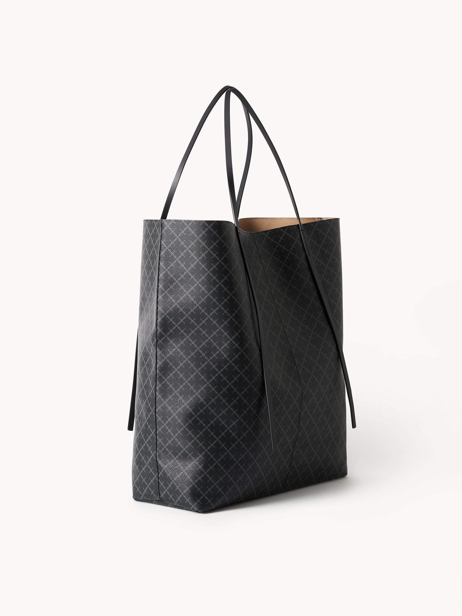 Borse By Malene Birger Abrille Printed Tote Charcoal | IT_BB46716