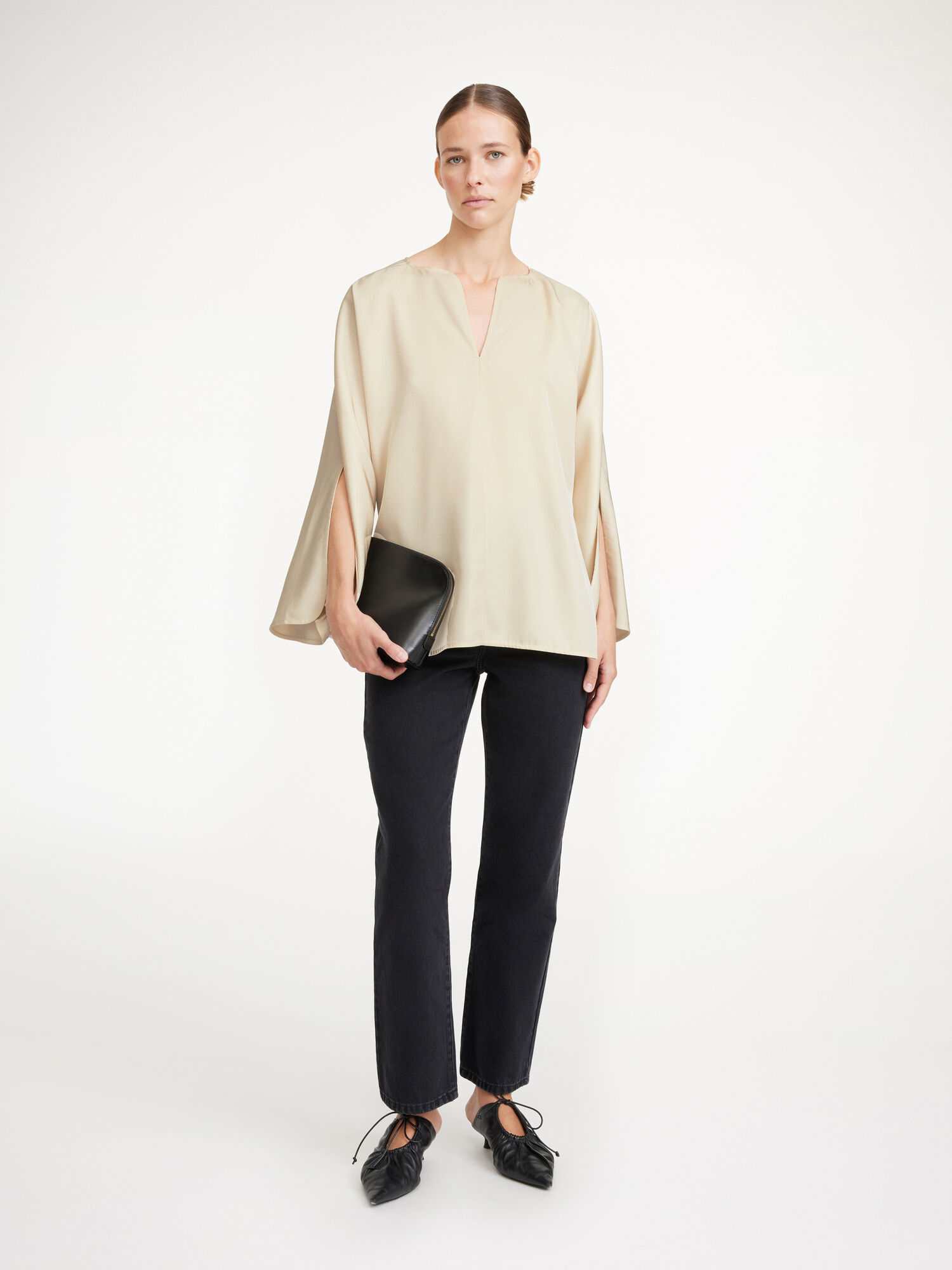 Camicie By Malene Birger Calias Tunic-style Blouse Crema | IT_BB41824