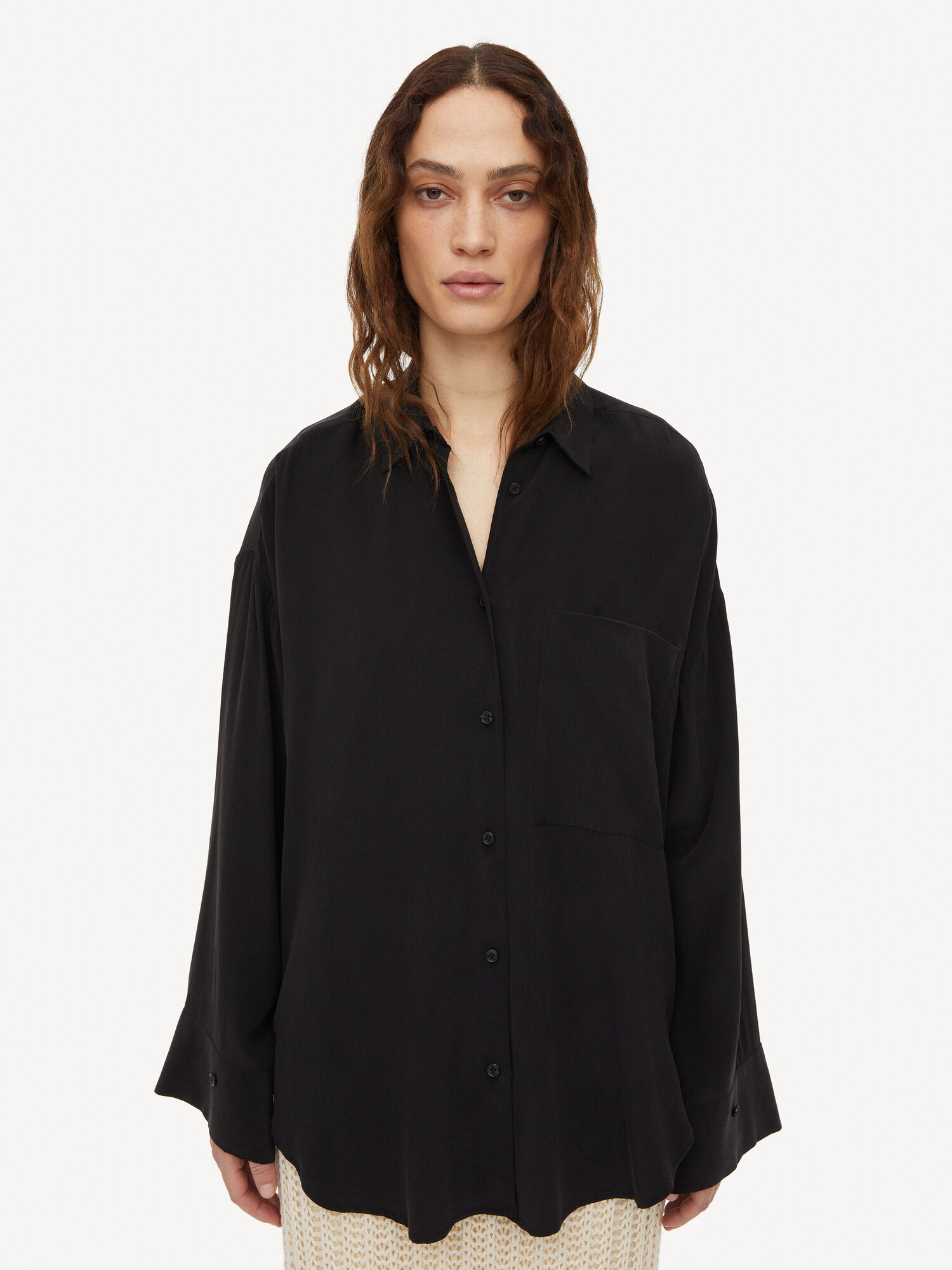 Camicie By Malene Birger Derris Organic Silk Nere | IT_BB47874