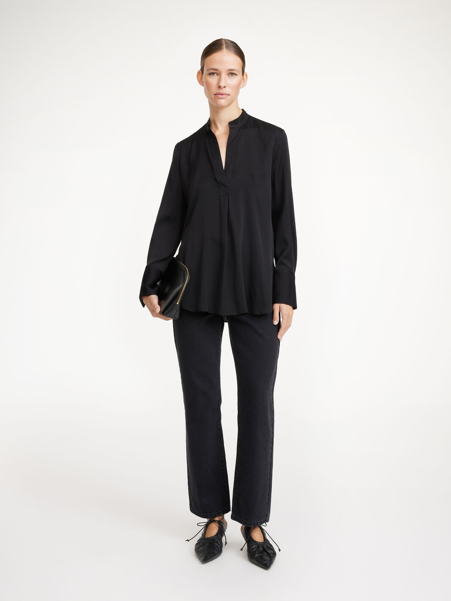 Camicie By Malene Birger Mabillon Silk Nere | IT_BB85932