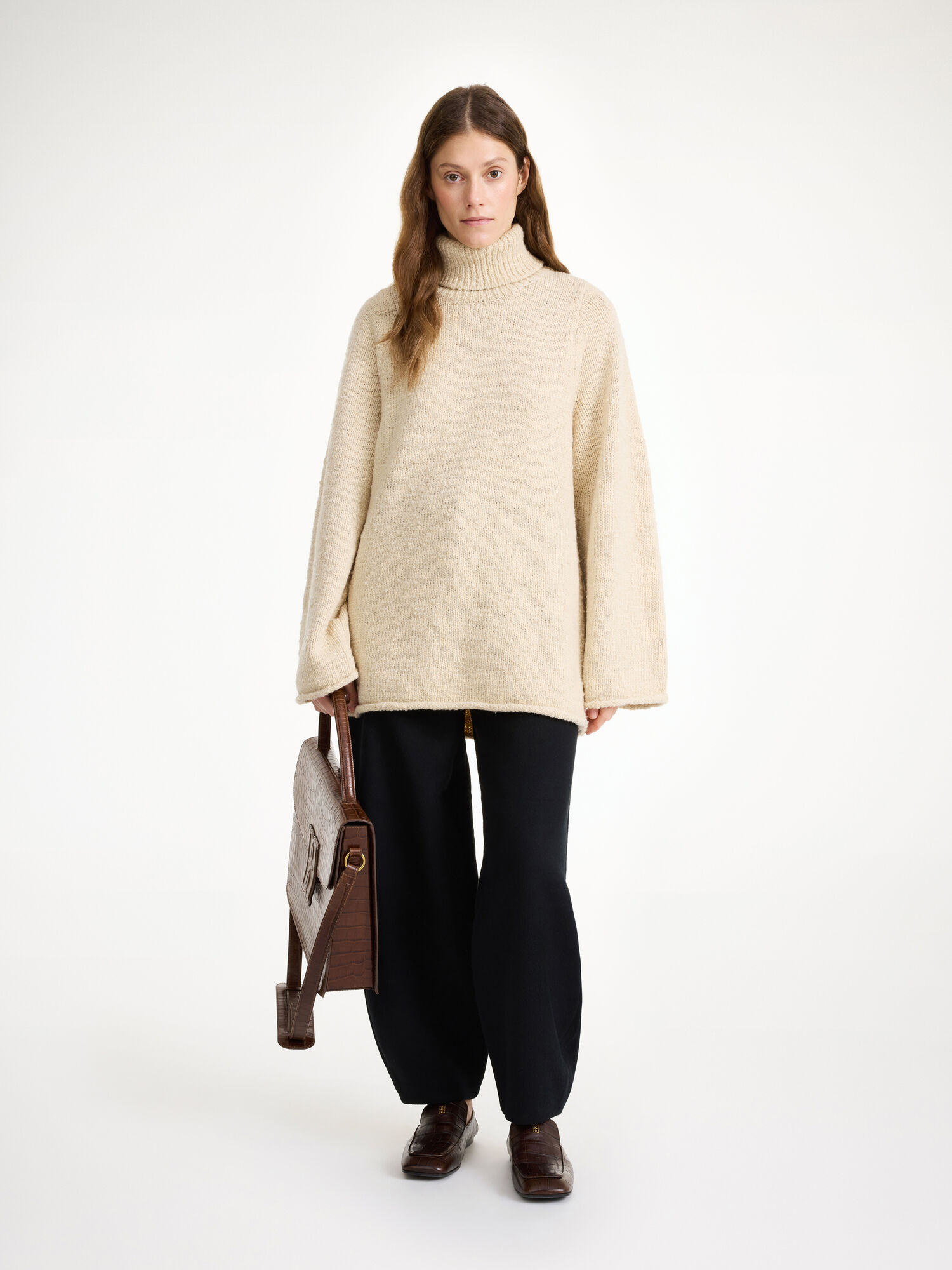 Maglieria By Malene Birger Charice Wool Sweater Oyster Gray | IT_BB10383