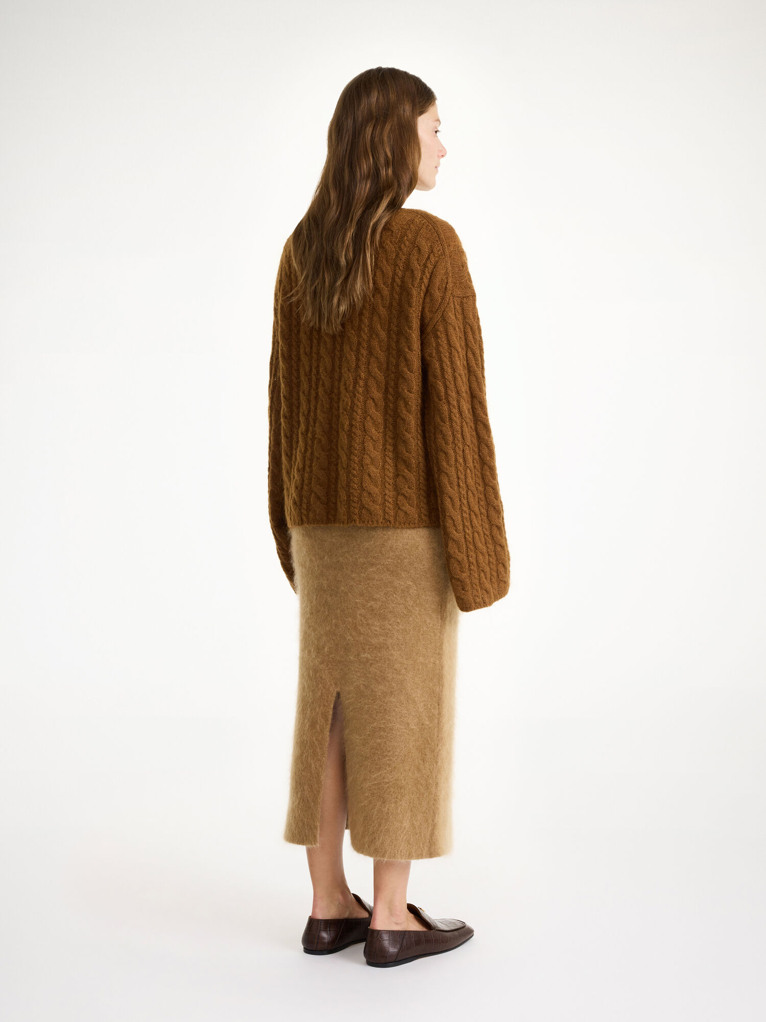 Maglieria By Malene Birger Cierra Cable-knit Sweater Bison | IT_BB99603