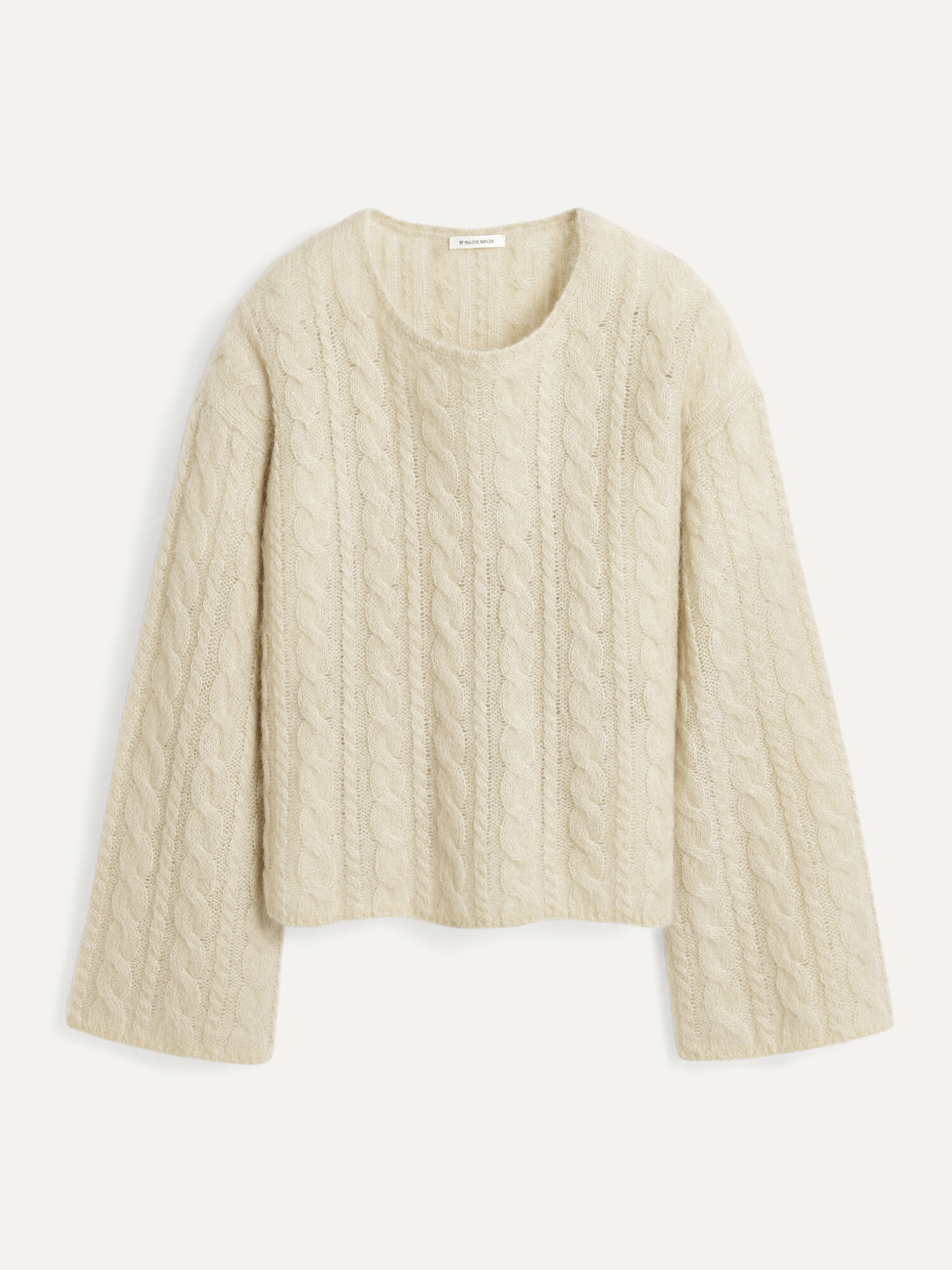 Maglieria By Malene Birger Cierra Cable-knit Sweater Oyster Gray | IT_BB58511