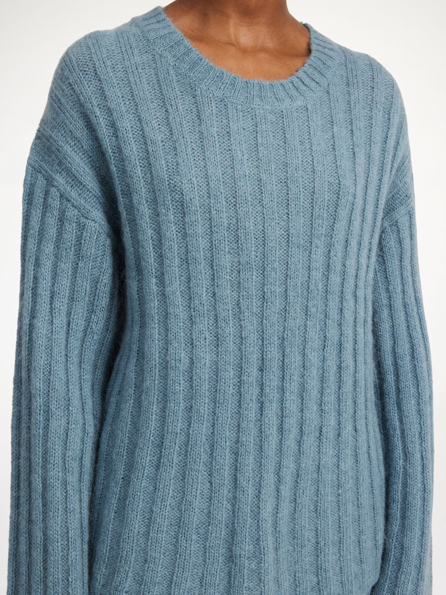 Maglieria By Malene Birger Cierra Ribbed Sweater Cool Water | IT_BB44886