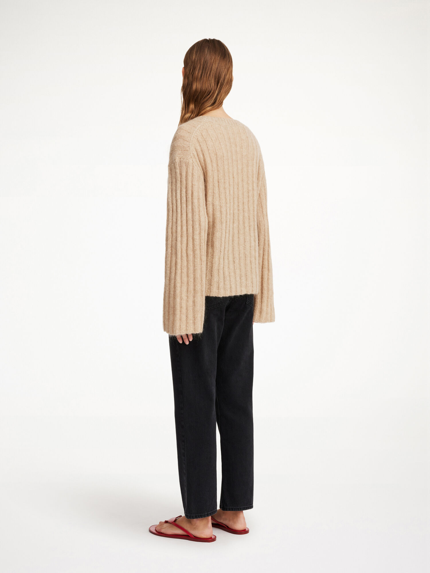 Maglieria By Malene Birger Cierra Ribbed Sweater Beige | IT_BB28401