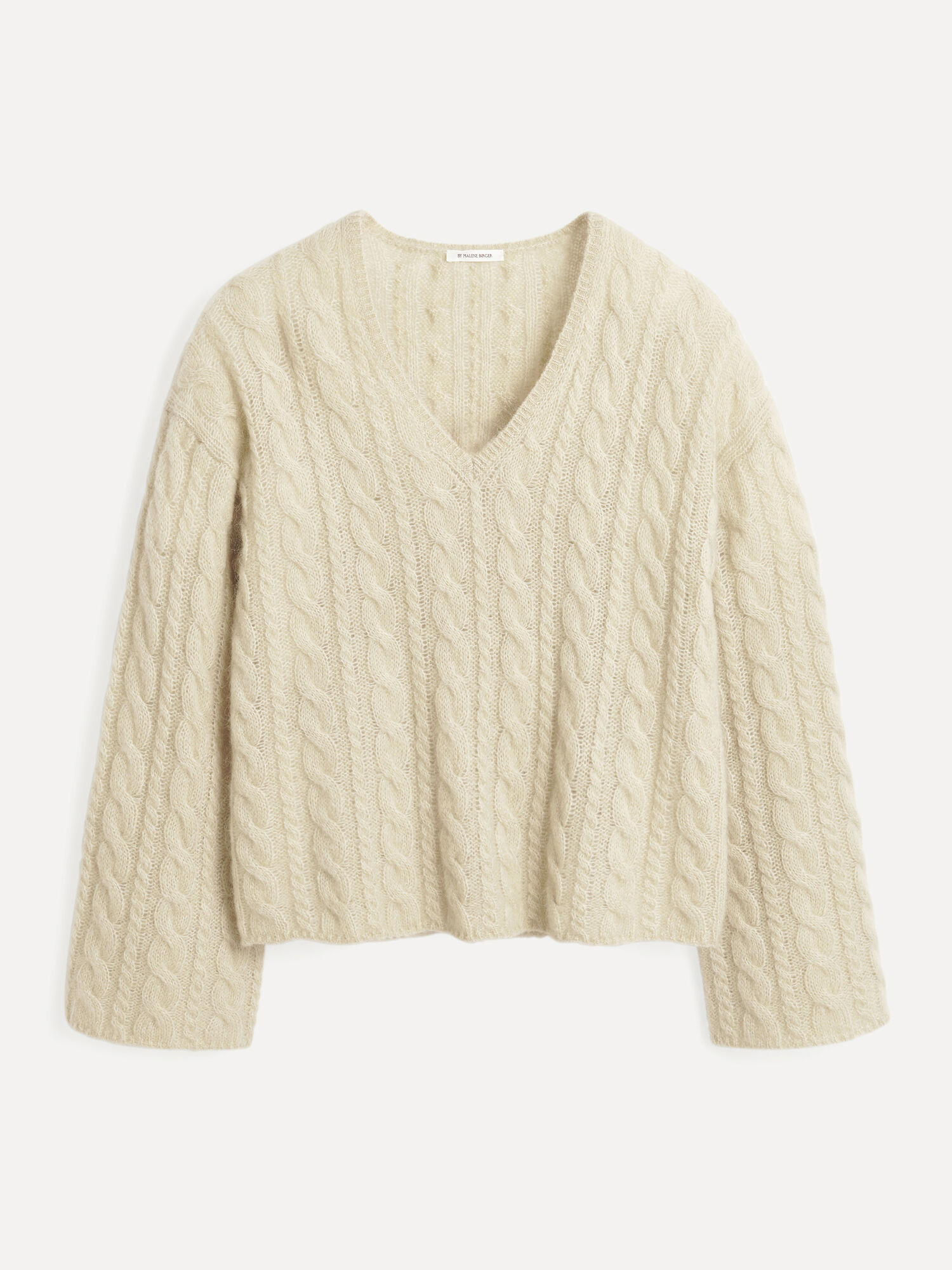 Maglieria By Malene Birger Cimone Cable-knit Sweater Oyster Gray | IT_BB42093