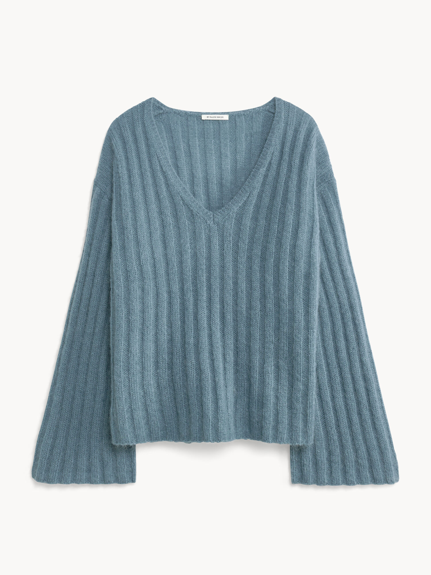 Maglieria By Malene Birger Cimone Ribbed Sweater Cool Water | IT_BB93993