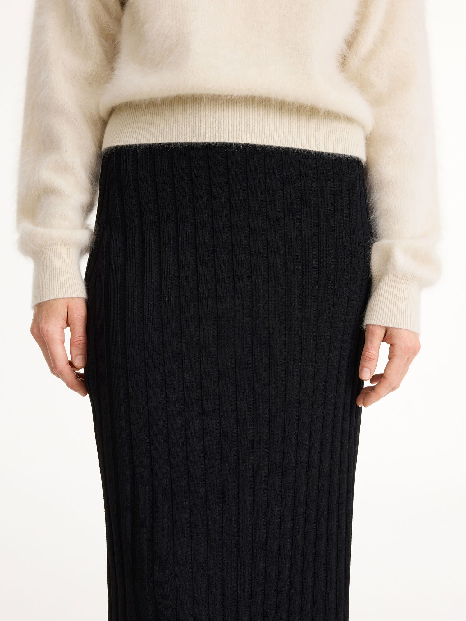 Maglieria By Malene Birger Fiemme Midi Skirt Nere | IT_BB29776