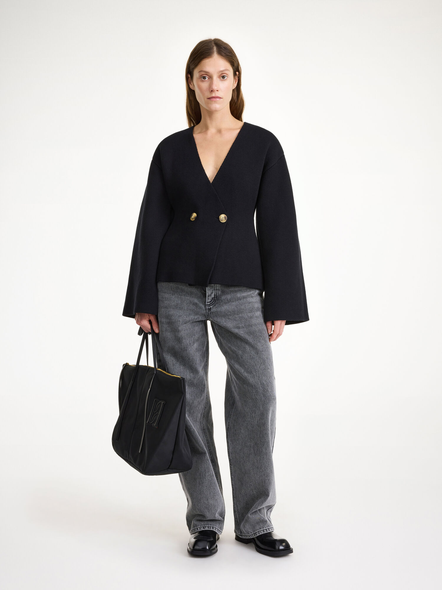 Maglieria By Malene Birger Tinley Wool-blend Cardigan Nere | IT_BB62830