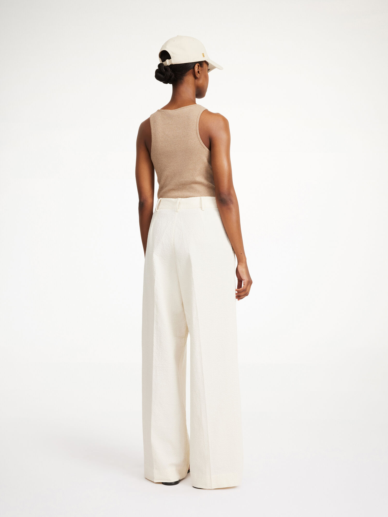 Pantaloni By Malene Birger Cymbaria High-waisted Bianche | IT_BB79813