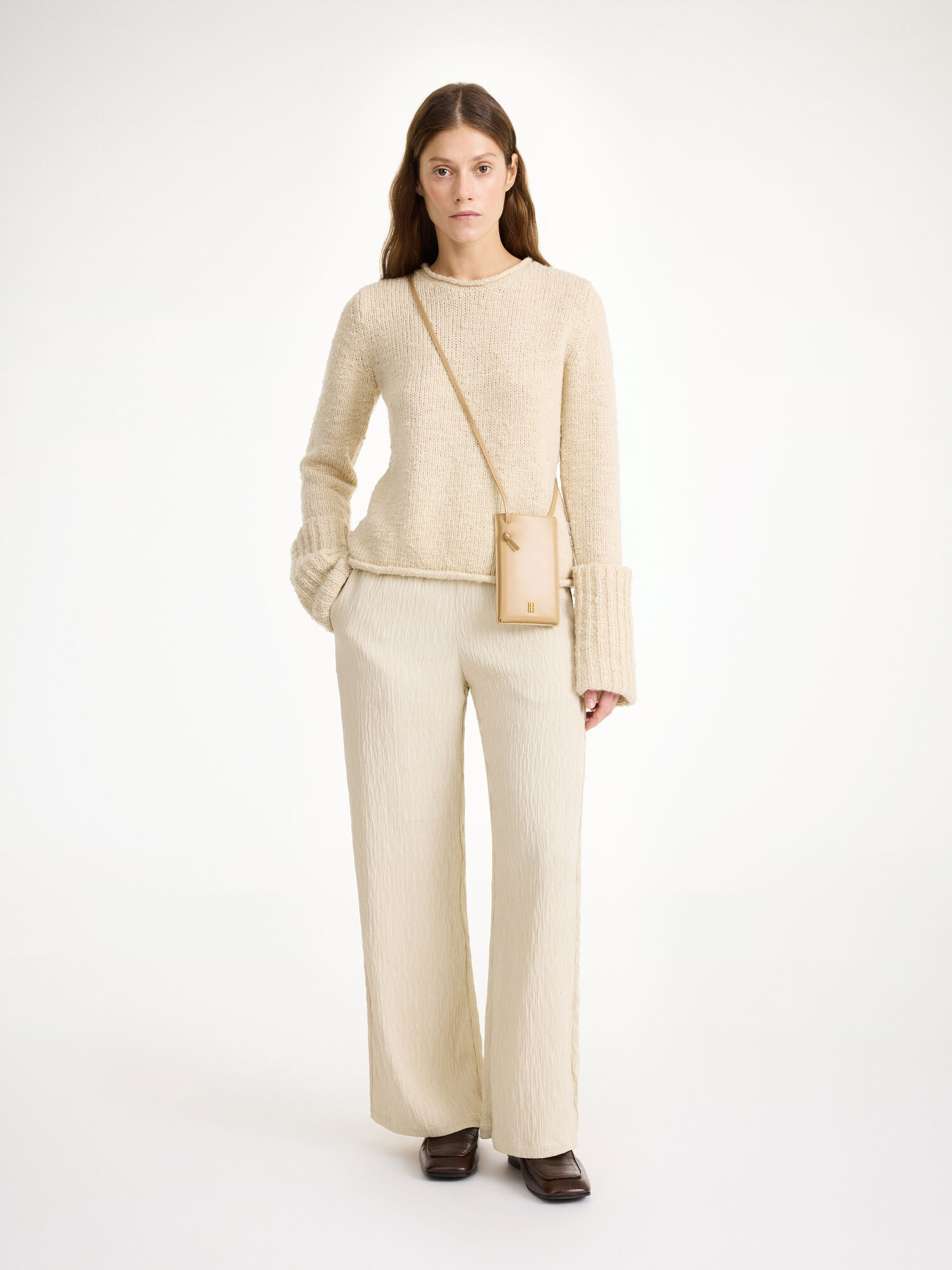 Pantaloni By Malene Birger Darja Wide-leg Oyster Gray | IT_BB52816