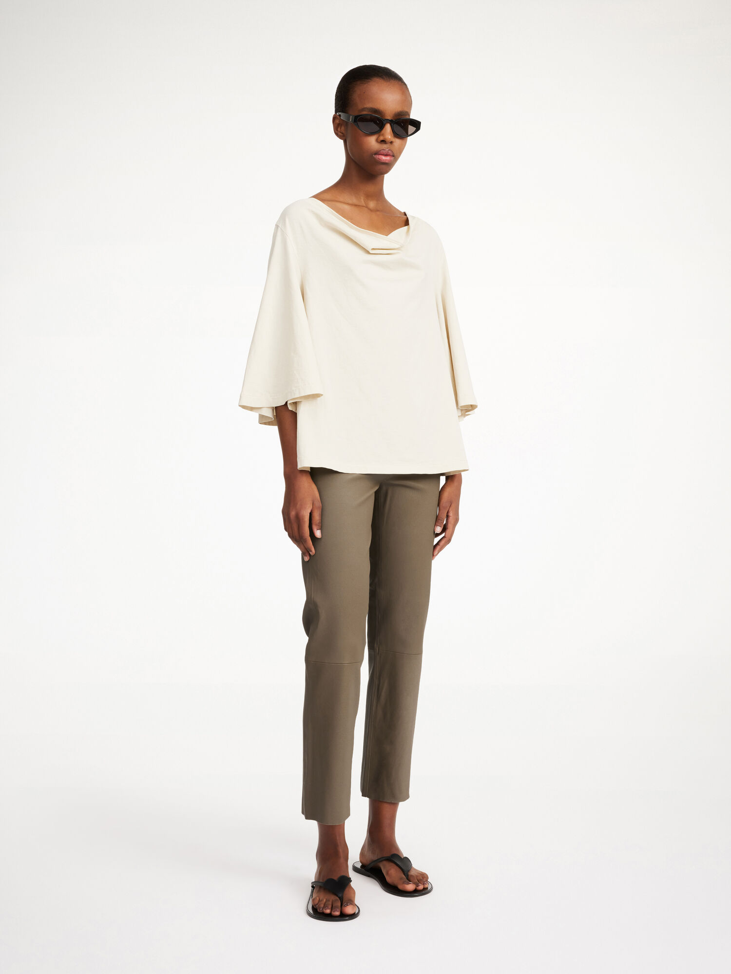 Pantaloni By Malene Birger Florentina Leather Shitake | IT_BB49575