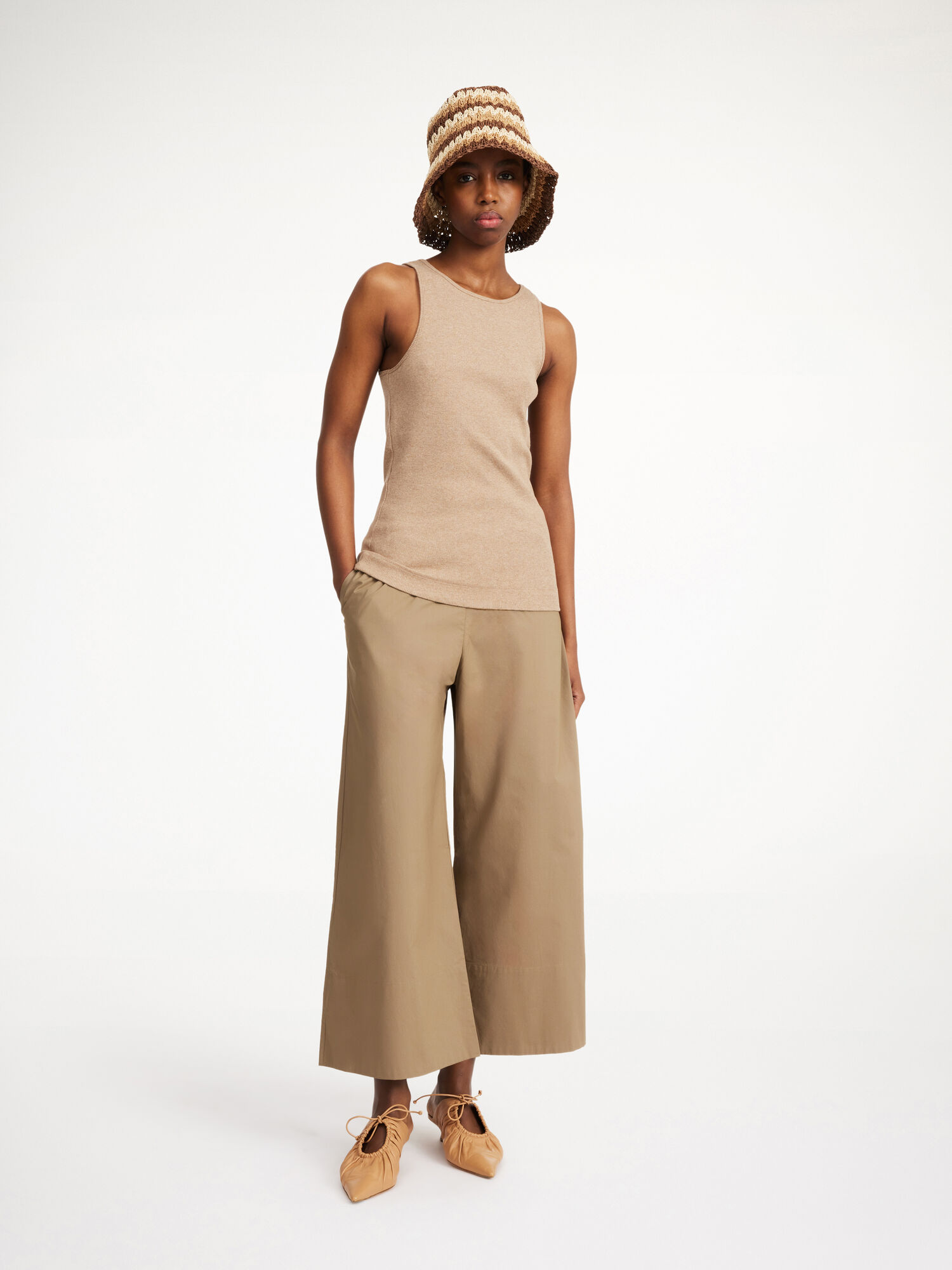 Pantaloni By Malene Birger Luisa High-waisted Shitake | IT_BB18351