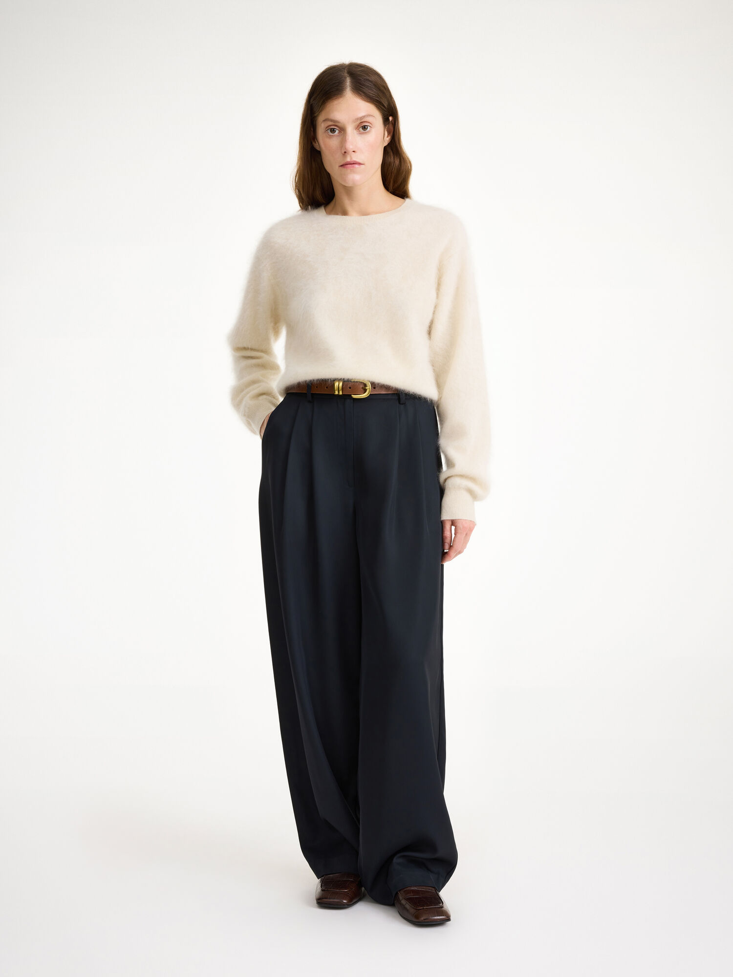 Pantaloni By Malene Birger Piscali Mid-waist Nere | IT_BB98287