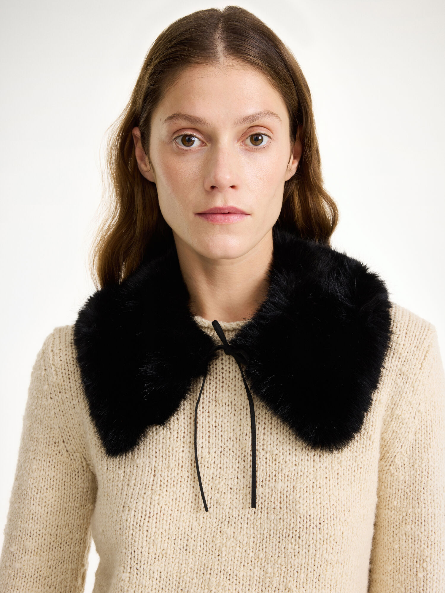 Sciarpe By Malene Birger Cowie Faux Fur Collar Nere | IT_BB71392