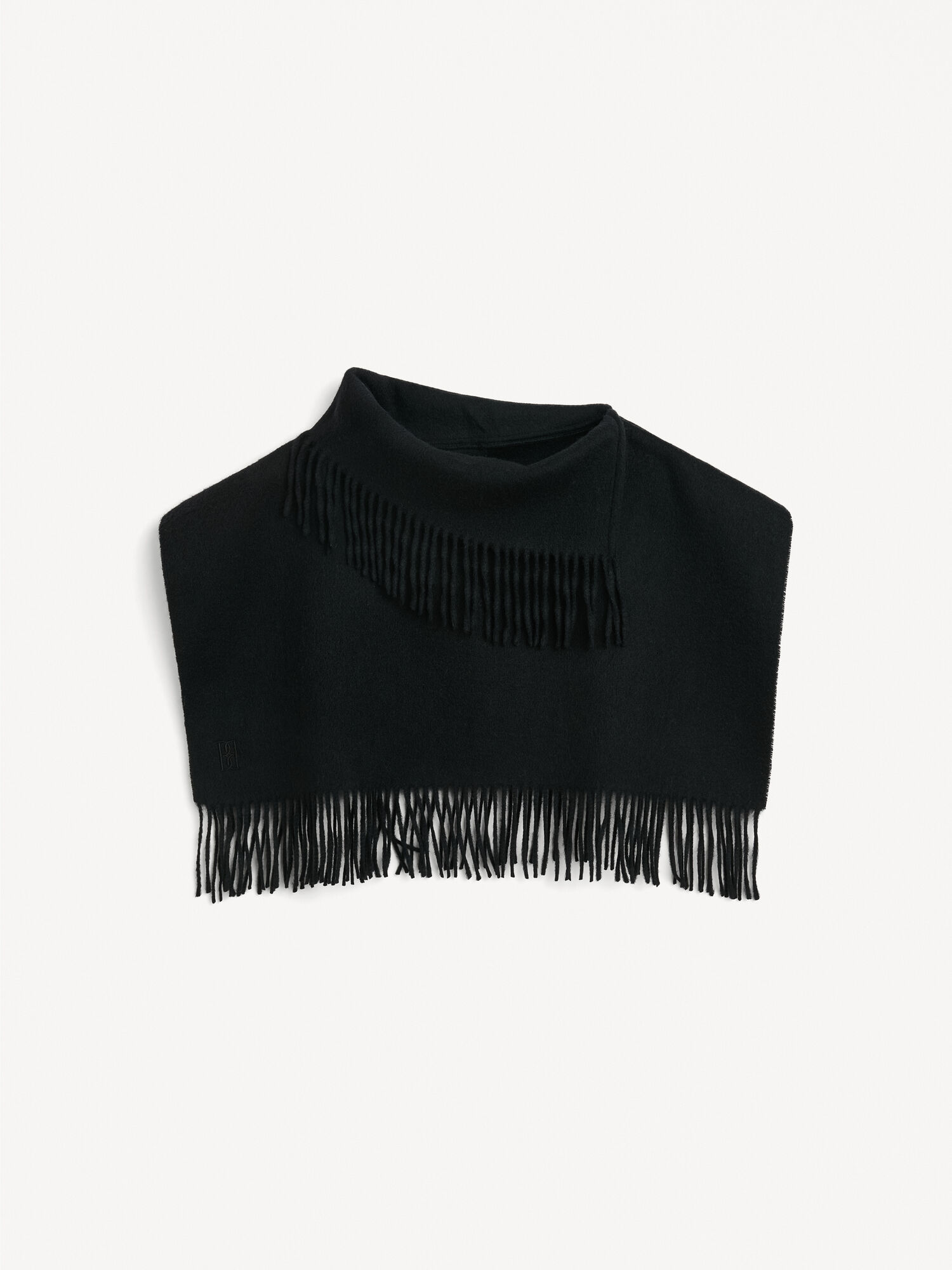 Sciarpe By Malene Birger Turtla Wool Fringe Bib Nere | IT_BB37779