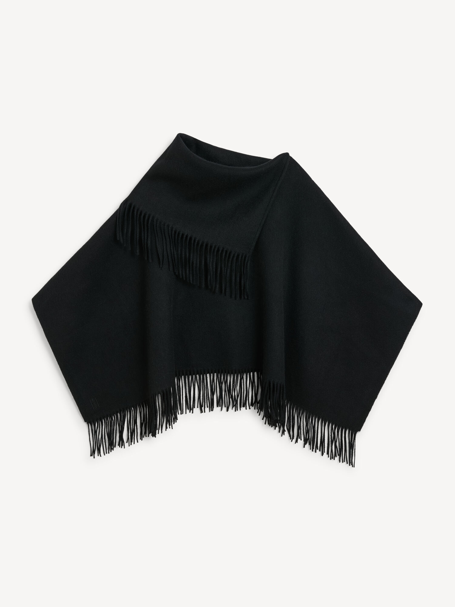 Sciarpe By Malene Birger Turtma Wool Fringe Bib Nere | IT_BB91189