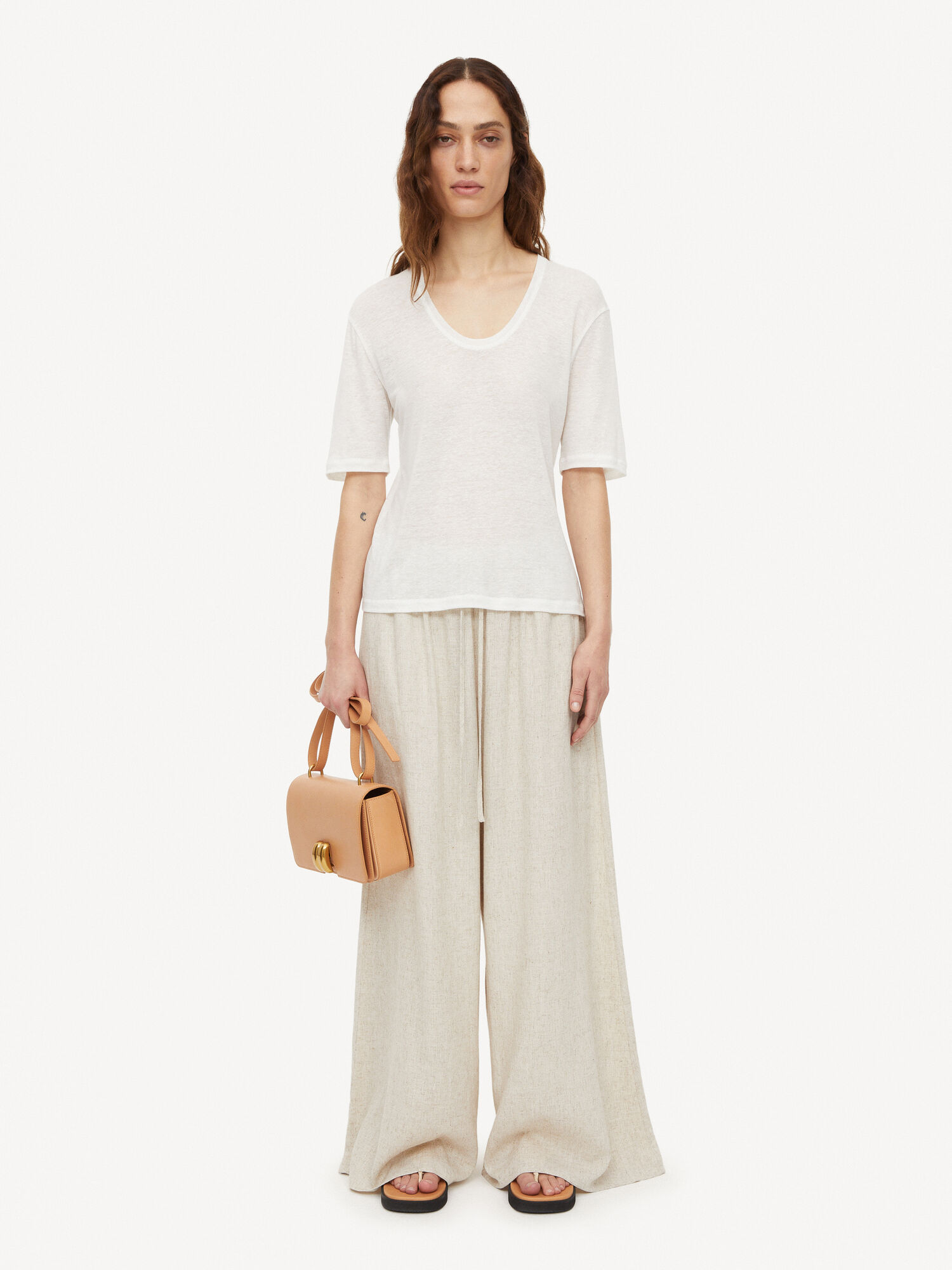 Top By Malene Birger Amaringa T-shirt Bianche | IT_BB88997