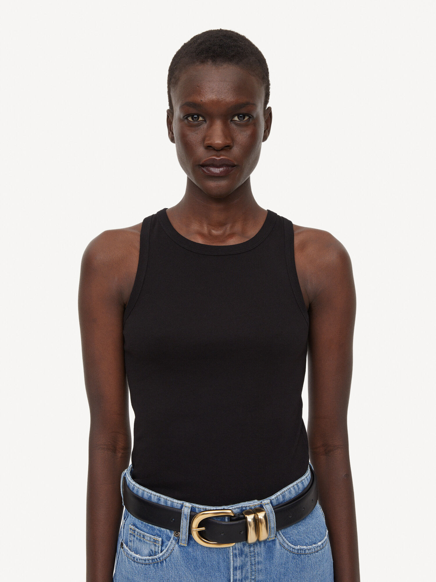 Top By Malene Birger Amiee Organic Cotton Tank Nere | IT_BB58193