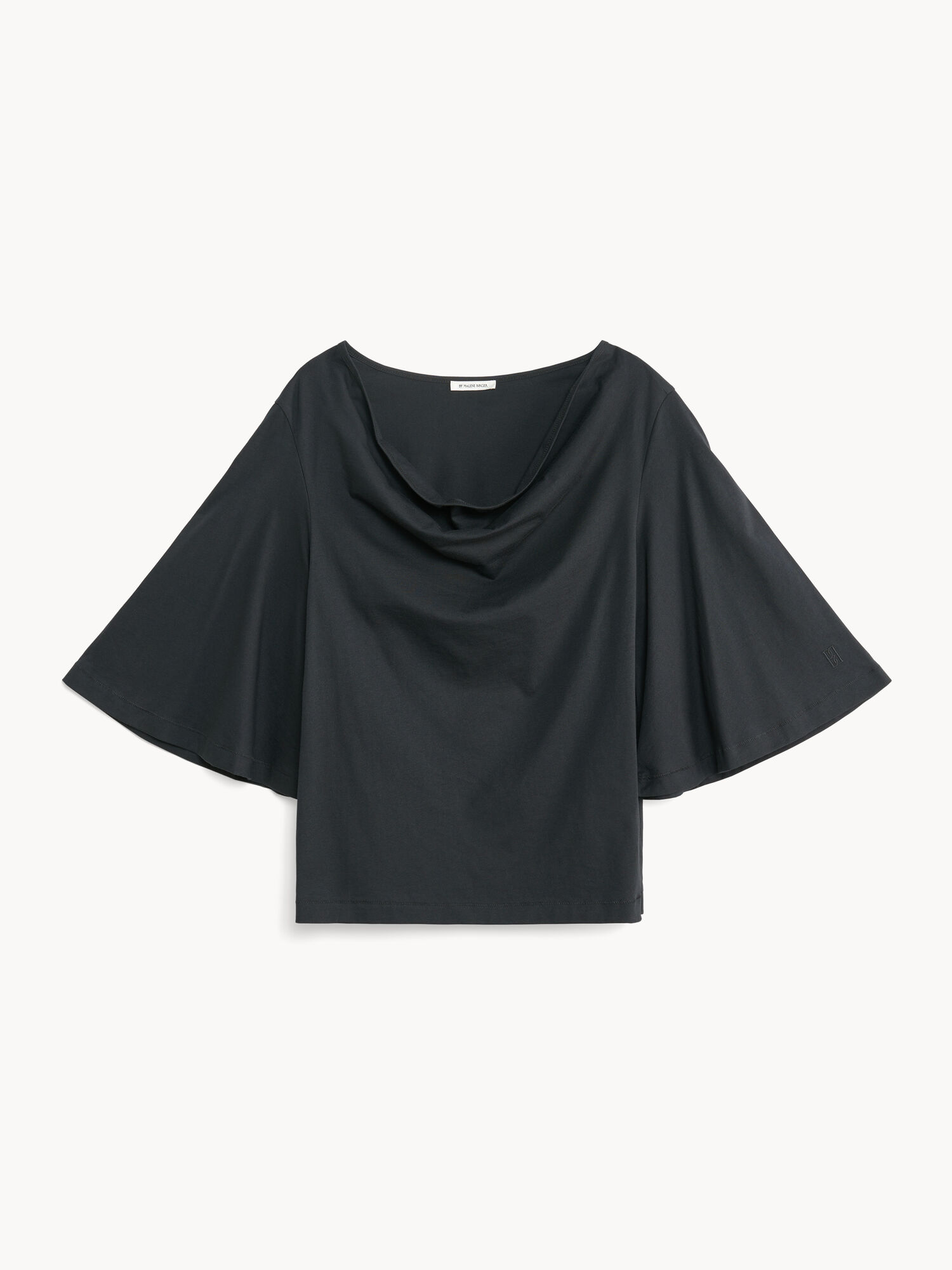 Top By Malene Birger Bryar Organic Cotton T-shirt Nere | IT_BB55915