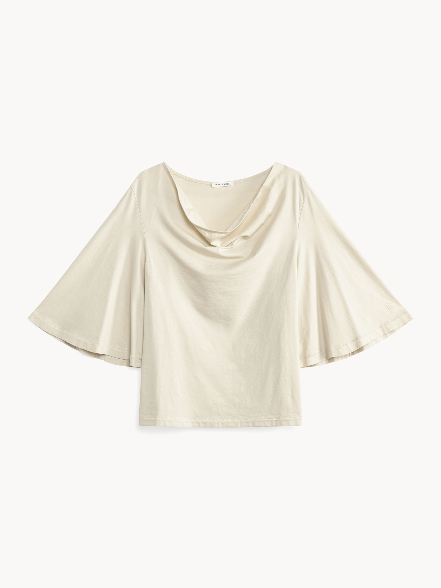 Top By Malene Birger Bryar Organic Cotton T-shirt Oyster Gray | IT_BB59898