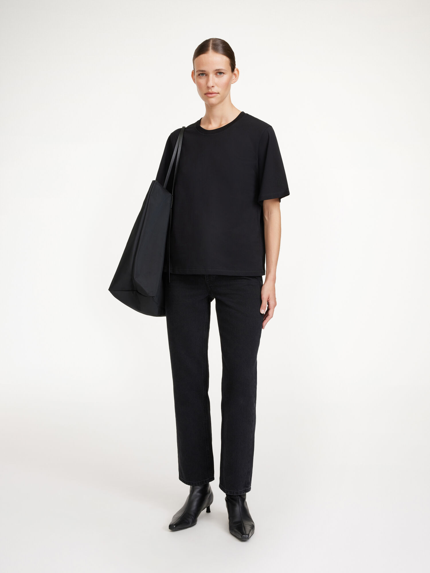 Top By Malene Birger Hedil T-shirt Nere | IT_BB59051