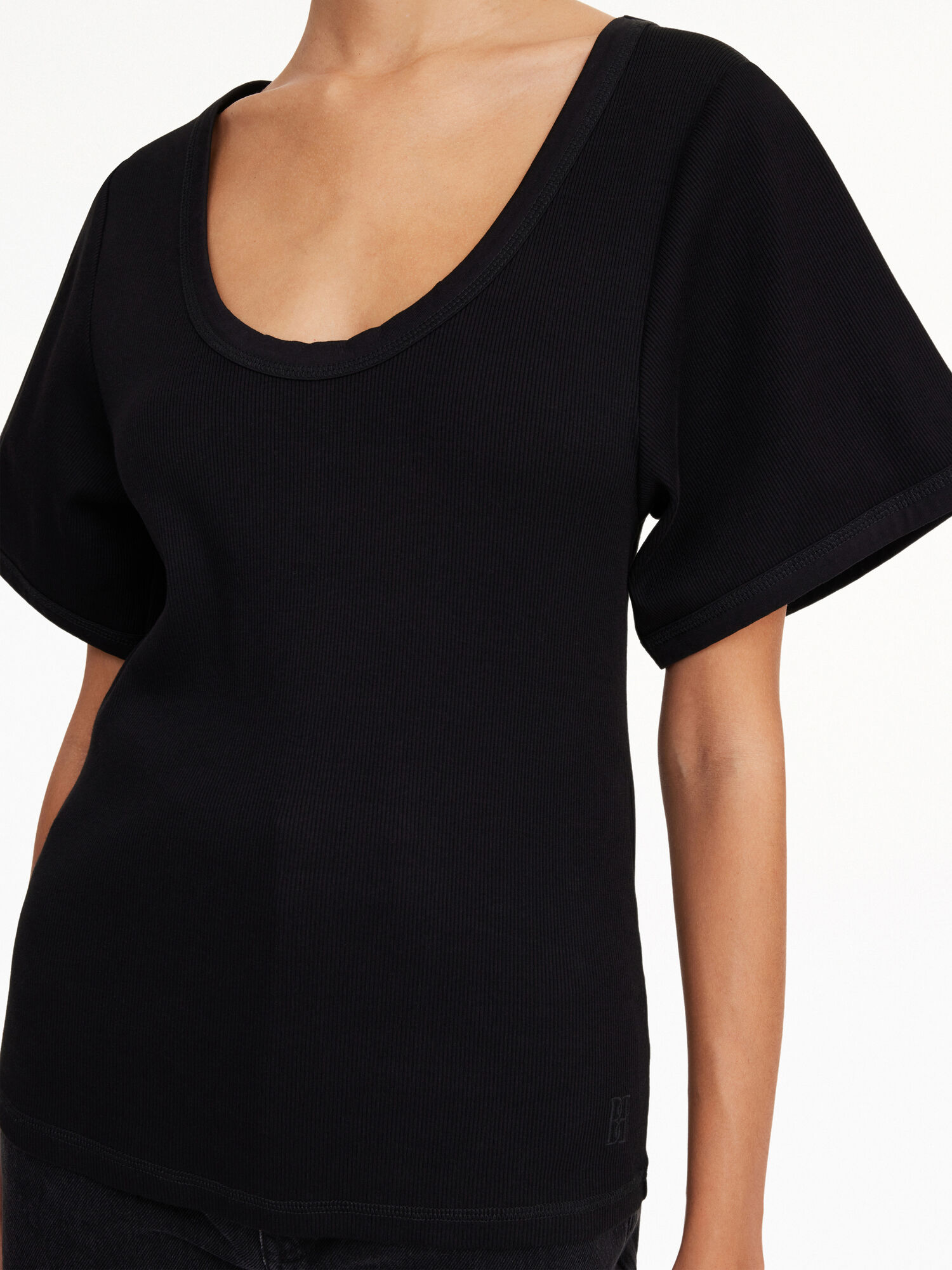 Top By Malene Birger Lunai T-shirt Nere | IT_BB21522